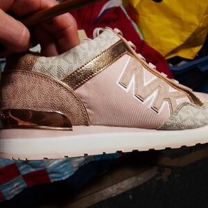 Michael Kors Blush Pink and Rose Gold Athletic Sneaker